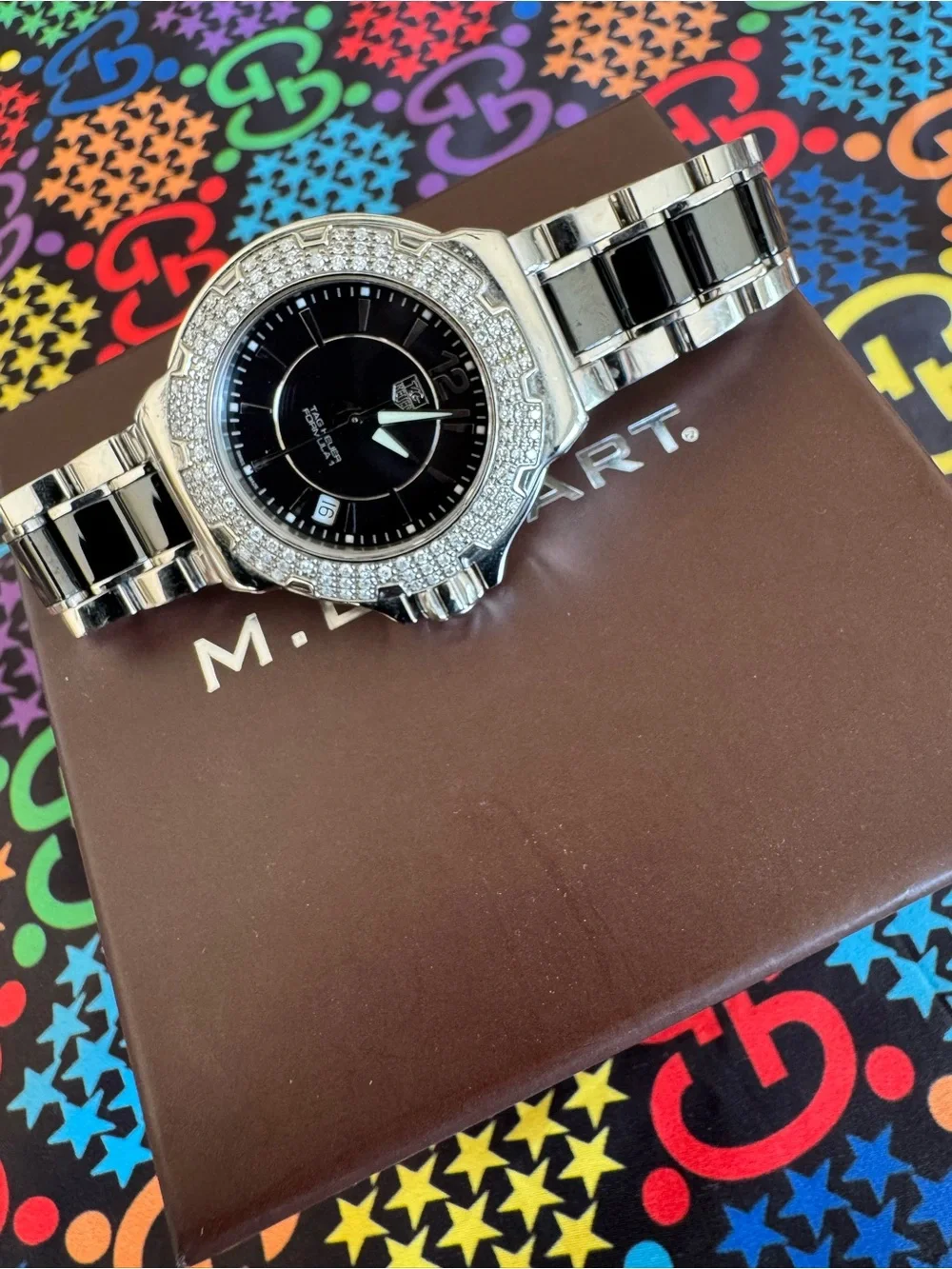 Tag Heuer women’s Silver and black Stainless Steel Bracelet Watch